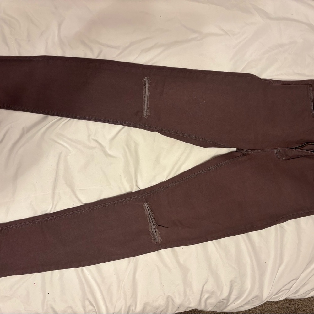 Stylish Distressed Brown Jeans